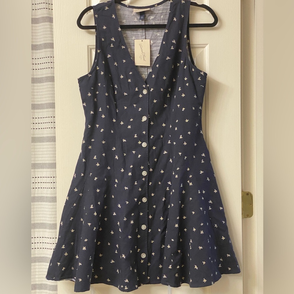 Universal Thread Sleeveless Button-Down Floral Dr… - image 2